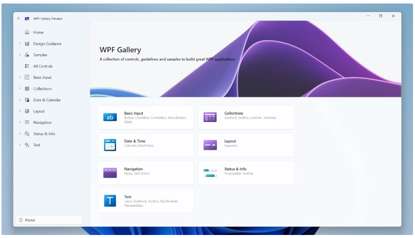 微软发布WPF Gallery预览版，Win11迎来Fluent Design新风貌