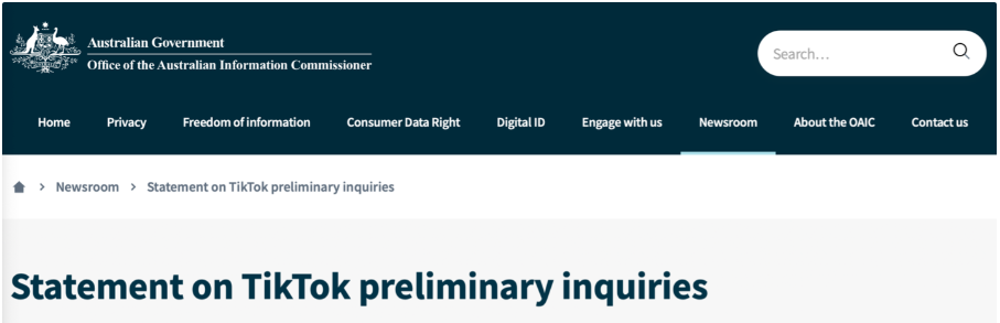澳大利亚监管机构认定：TikTok未明显违反隐私法规